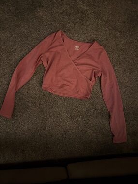 PINK Victoria's Secret Mauve Wrap Crop Top